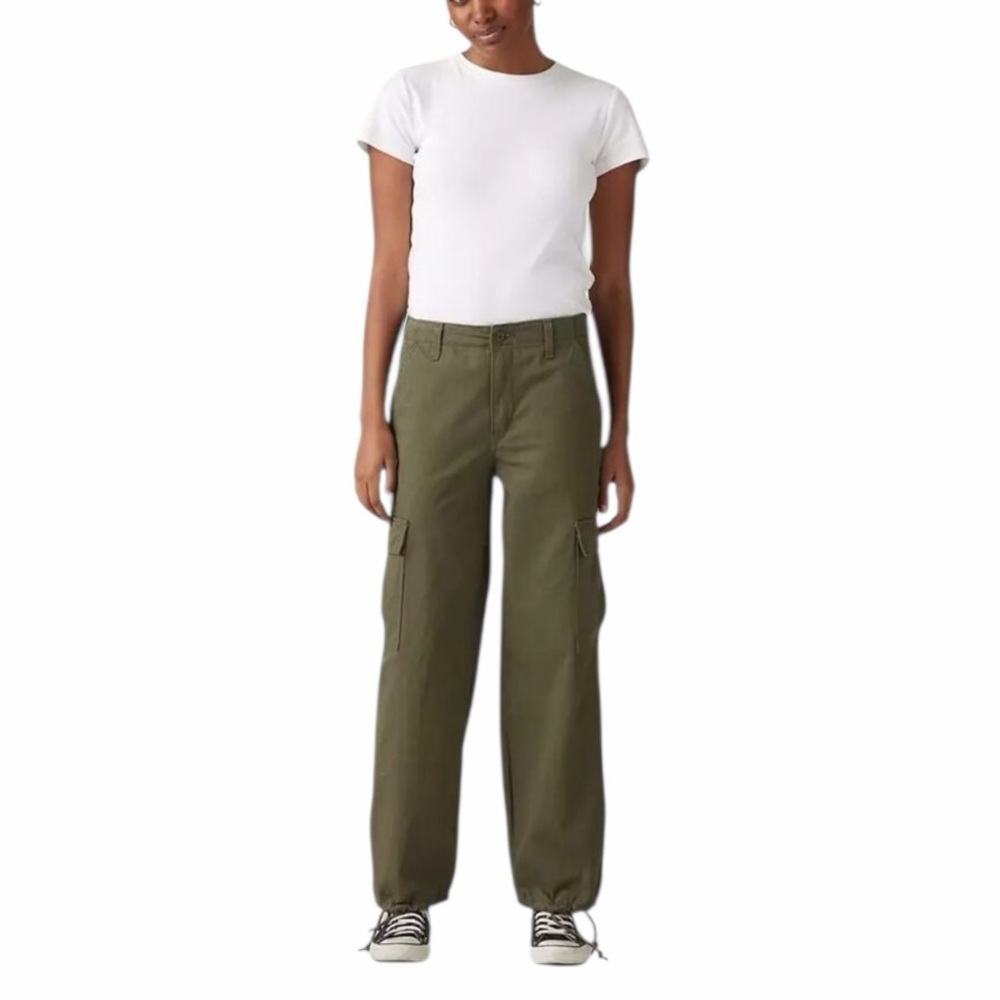 Levi's '94 Baggy Cargo Pants New Women's‎ Sz 25 x 30 Khaki Green Utility Skater - Picture 2 of 8